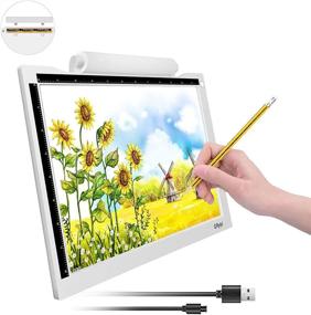 img 4 attached to 🖼️ A4 LED Light Pad: Ultra-Thin Tracing Light Box with Stepless Dimming - Perfect for Artists, Sketching, Animation, and Diamond Painting