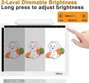 img 2 attached to 🖼️ A4 LED Light Pad: Ultra-Thin Tracing Light Box with Stepless Dimming - Perfect for Artists, Sketching, Animation, and Diamond Painting