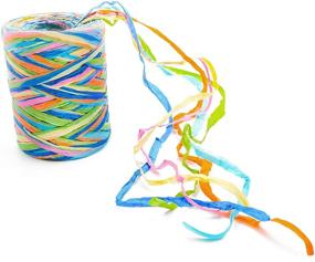 img 2 attached to 🎨 Colorful Raffia Ribbon: 3 Rolls of 6-Ply Colored Paper String, 80 M/262 Feet Each - Perfect for Festival Gifts, DIY Decoration, and Craft Projects