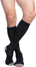 img 4 attached to Stylish and Supportive: SIGVARIS Merino Wool Outdoor Calf-High Compression Socks 15-20mmHg