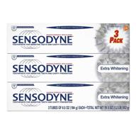 🦷 sensodyne extra whitening toothpaste for sensitive teeth, cavity prevention - 6.5 oz (3 pack) - 08421 logo