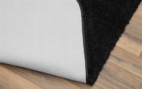 img 2 attached to 🛁 Black Serendipity Shaggy Nylon Bathroom Rug Set - Garland Rug 3-Piece, Washable