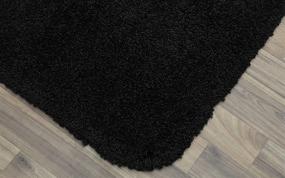 img 3 attached to 🛁 Black Serendipity Shaggy Nylon Bathroom Rug Set - Garland Rug 3-Piece, Washable