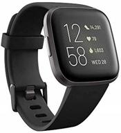🏊 fitbit versa 2: your ultimate health and fitness smartwatch with heart rate, music, alexa built-in, sleep and swim tracking, black/carbon (includes s and l bands) logo