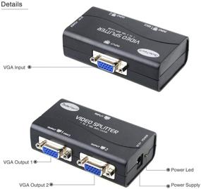 img 3 attached to VGA Splitter 2 Port USB Powered - High Resolution, Mirror Mode & Duplication Support