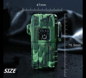 img 1 attached to Waterproof Outdoor Smart Fingerprint Sensor Lighter USB Rechargeable Pulse Plasma Lighter Twin Arc Plasma Lighter Ideal for Camping, Hiking, Travel, Gas Stove, BBQ