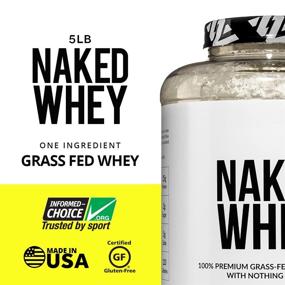 img 3 attached to 🥛 Naked Grass Fed Whey Protein Powder - 5 lb, Unflavored, Undenatured, No GMO, Soy or Gluten, No Preservatives - Promotes Muscle Growth & Recovery - 76 Servings - US Farms