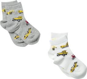 img 1 attached to 🧦 Boys' Bulldozer Socks 2 Pair for Country Kids