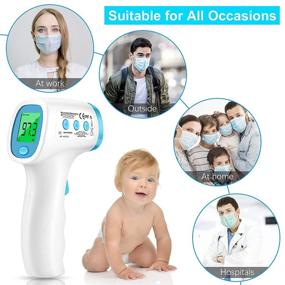 img 1 attached to 🌡️ Infrared Touchless Forehead Thermometer for Adults: Accurate 3-in-1 Digital Thermometer with Fever Alarm and Memory Function