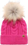 🧒 warm and trendy mirmaru kids pom pom beanie hat for boys and girls, ages 7-12, perfect for winter! logo