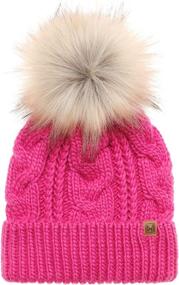 img 4 attached to 🧒 Warm and Trendy MIRMARU Kids Pom Pom Beanie Hat for Boys and Girls, Ages 7-12, Perfect for Winter!