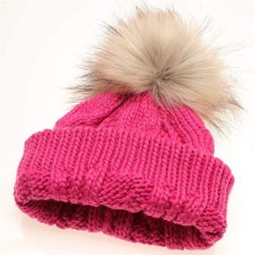 img 3 attached to 🧒 Warm and Trendy MIRMARU Kids Pom Pom Beanie Hat for Boys and Girls, Ages 7-12, Perfect for Winter!