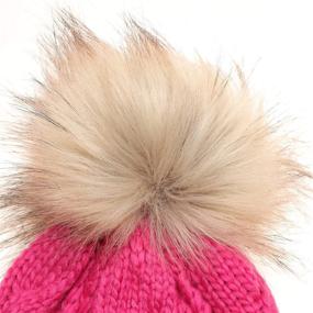 img 2 attached to 🧒 Warm and Trendy MIRMARU Kids Pom Pom Beanie Hat for Boys and Girls, Ages 7-12, Perfect for Winter!