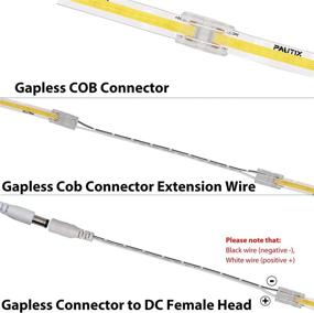 img 3 attached to 🔌 8mm COB LED Strip Lights Connectors - 2 Pin, 4pcs Transparent Gapless Connectors, 4pcs Dual End, 1pc Single to DC Female Plug 7.9in Extension Wire, 2pcs L-Shaped Connectors, 1pc T-Shaped Connector