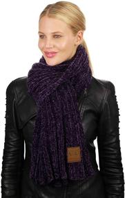 img 3 attached to 🧣 C C Womens Chenille Ribbed Scarf: Stylish Black Women's Accessories for Scarves & Wraps