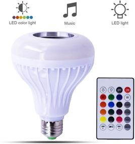 img 1 attached to 🔊 LED Music Bulb Speaker with Multi-Color Changing Light and Built-in Stereo Speaker - Bluetooth/Wireless Connectivity