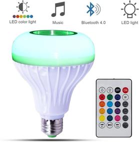 img 3 attached to 🔊 LED Music Bulb Speaker with Multi-Color Changing Light and Built-in Stereo Speaker - Bluetooth/Wireless Connectivity