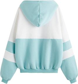 img 3 attached to 🔥 SweatyRocks Women's Long Sleeve Colorblock Pullover Fleece Hoodie: Ultimate Sweatshirt Top for Cozy Comfort