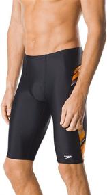 img 3 attached to 🩲 Speedo Men's Reigning Light Jammer Swimsuit made with Powerflex Eco