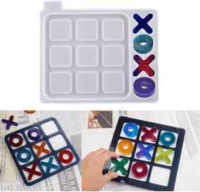 img 4 attached to Enhance Family Bonding with WALLFIA Tic Tac Toe Resin Molds: Create Fun XO Board Game at Home