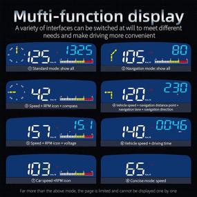 img 1 attached to 🚗 Улучшенный опыт вождения с wiiyii Car HUD C5: Голова-вверх дисплей, сканер OBDII & GPS для четкой информации о скорости автомобиля, расходе топлива, кодах ошибок - Совместим с любыми автомобилями.