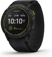 garmin enduro: ultra-performance multisport gps watch with solar charging, 80-hour battery life, carbon gray dlc titanium & ultrafit nylon band logo