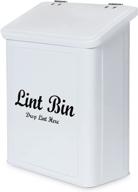 🧲 magnetic lint holder bin with lid - stylish metal laundry lint bin for laundry room decor and organization, convenient dryer lint disposal, magnetic lint box for laundry room logo