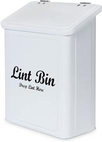img 4 attached to 🧲 Magnetic Lint Holder Bin with Lid - Stylish Metal Laundry Lint Bin for Laundry Room Decor and Organization, Convenient Dryer Lint Disposal, Magnetic Lint Box for Laundry Room