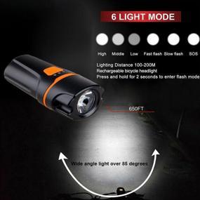 img 2 attached to 🚴 LCOZX Bike Lights: 1200 High Lumen Front and Rear Bicycle Lights – Waterproof, USB Rechargeable with 6 Modes