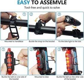 img 1 attached to 🚴 LCOZX Bike Lights: 1200 High Lumen Front and Rear Bicycle Lights – Waterproof, USB Rechargeable with 6 Modes