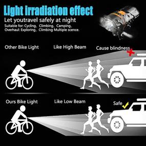 img 3 attached to 🚴 LCOZX Bike Lights: 1200 High Lumen Front and Rear Bicycle Lights – Waterproof, USB Rechargeable with 6 Modes