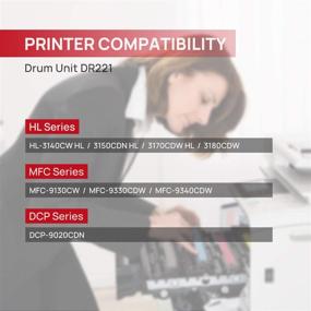 img 2 attached to 🖨️ AISEN Compatible Drum Unit Replacement for Brother DR221 DR221CL DR-221CL Drum Unit, Compatible with Brother HL-3140CW HL-3170CDW HL-3180CDW HL-3150CDN MFC-9130CW MFC-9330CDW MFC-9340CDW Printers (4 Pack)