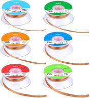 6-pack no-clean solder braided wicks for desoldering - 1.5m length - multi-color (1mm, 1.5mm, 2mm, 2.5mm, 3mm, 3.5mm) logo