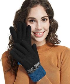 img 2 attached to LETHMIK Knitted Winter Gloves - Unisex Accessories for Women, Men & Gloves