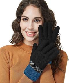 img 1 attached to LETHMIK Knitted Winter Gloves - Unisex Accessories for Women, Men & Gloves