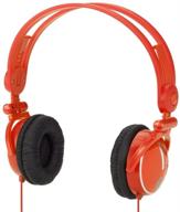 🎧 fold-flat travel headphones for kids - vibrant orange design logo