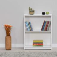 📚 add a touch of elegance with the niche lux bookcase shelf, 28-inch, white logo