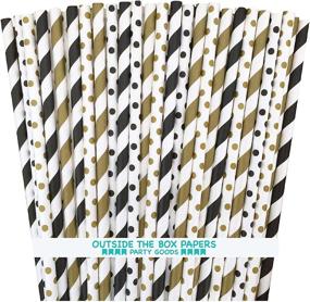 img 4 attached to Paper Straws Stripe Inches Outside Household Supplies