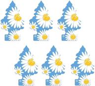 little trees car air freshener daisy fields 6 pack: hang these paper trees for fresh fragrance in your home or car! logo