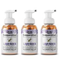 beessential all natural foaming hand soap, lavender scent, usa-made - 8oz 3 pack with aloe & honey logo