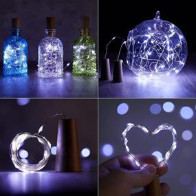 img 3 attached to 🍷 Twinkle Lights 12pk: Wine Bottle Lights with Cork for DIY Party Christmas Wedding Décor - Waterproof Battery Operated Fairy Lights for Liquor Bottles - Pure White