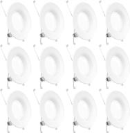 🔆 sunco lighting 12 pack 5/6 дюймовый светодиодный встроенный светильник для промышленного освещения электрооборудования логотип