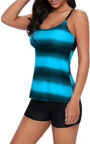 img 2 attached to 👙 Century Star Tankini Swimsuits for Women: Retro Two-Piece Modest Bathing Suits with Boyshorts