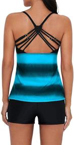 img 1 attached to 👙 Century Star Tankini Swimsuits for Women: Retro Two-Piece Modest Bathing Suits with Boyshorts