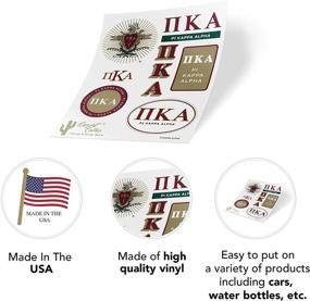 img 3 attached to 🚗 Pi Kappa Alpha Pike Standard Sticker Sheet - Decal for Laptop, Water Bottle, Car (Full Sheet - Standard)