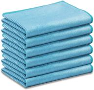 🧼 catoomuu microfiber glass cleaning cloths: 6-pack 12 x 12 inch lint-free rags for streak-free results on windows, car windshields, glassware, mirrors, and stainless steel logo