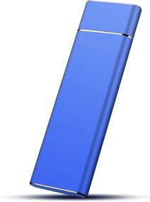 img 4 attached to 💙 2TB External Hard Drive - Portable Type-C/USB 2.0 HDD for Mac Laptop PC - Blue (2TB Capacity)