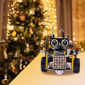 img 2 attached to 🐢 Комплект Turtle Smart Robot Car Kit V3.0 от KEYESTUDIO: Arduino, управление с помощью пульта/Bluetooth, LED-матрица, трассировка линии, ультразвуковая защита от препятствий/следование.