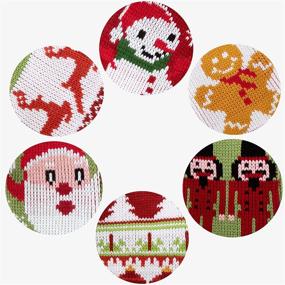 img 1 attached to 🧶 BHD BEAUTY Knitting Family Christmas Stockings for Holiday Xmas Party Decorations - 21 inches, Pack of 6