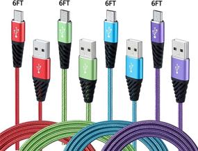 img 4 attached to 🔌 Colorful Braided Android Charger - Compatible and Optimized